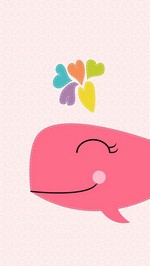 Ballena rosa | Fondo para celular
