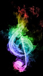 Clave de sol multicolor